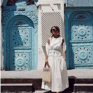 Zara embroidered maxi dress